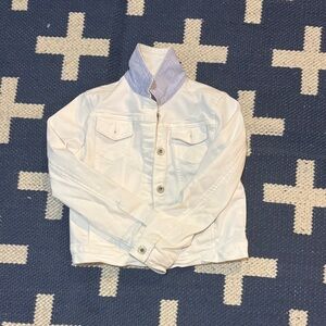 Vineyard Vines Kids White and Blue Jean Jacket